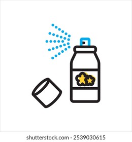 Vector multicolor icon for overspray