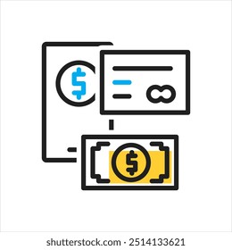 Vector multicolor icon for payment options