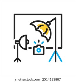 Icono multicolor del Vector para la sesión de fotos