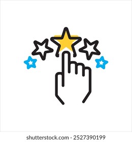 Vector multicolor icon for rate us