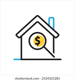 Vector multicolor icon for real estate