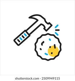Vector multicolor icon for rigid