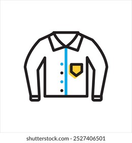 Vector multicolor icon for shirt