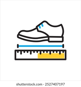 Vector multicolor icon for shoe size