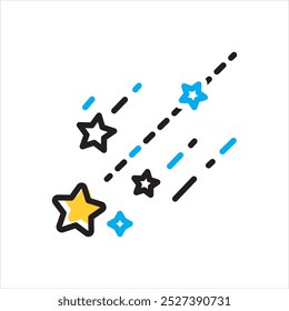 Vector multicolor icon for stars