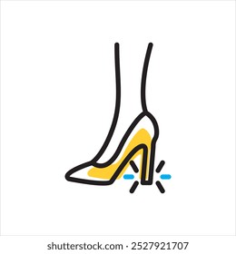 Vector multicolor icon for stomp
