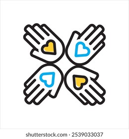 Vector multicolor icon for tolerant