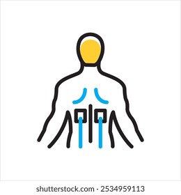 Vector multicolor icon for Transcutaneous