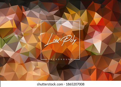 Vector  Multicolor Low Poly Geometrical Background with triangles. Colorful low poly illustration for card, poster or wallpaper.