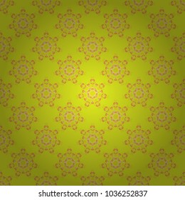 Vector multicolor mandalas in white, yellow and orange colors. Perfect for any kind of design, wedding, birthday, holidays, kaleidoscope, medallion. Geometric seamless pattern circular ornament.
