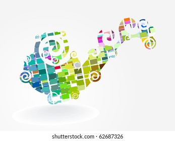 vector multicolor mosaic layout ,eps 10