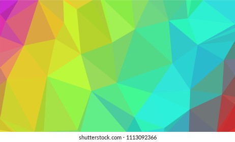 Vector Multicolor polygonal illustration,  consist of triangles. Geometric background in Origami style . Triangle design for your business. Rainbow, spectrum image template.