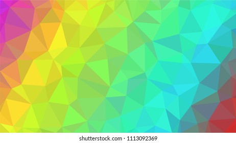 Vector Multicolor polygonal illustration,  consist of triangles. Geometric background in Origami style . Triangle design for your business. Rainbow, spectrum image template.
