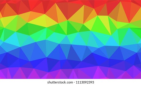 Vector Multicolor polygonal illustration,  consist of triangles. Geometric background in Origami style . Triangle design for your business. Rainbow, spectrum image template.