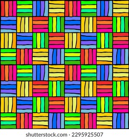 Vector with multicolor retangle. Seamless pattern. 