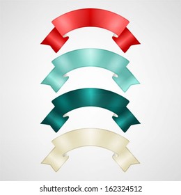 vector multicolor ribbons set