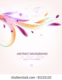 vector multicolor splat and a frame for abstract background
