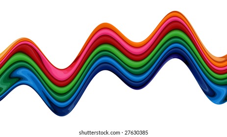 Vector Multicolor Wave