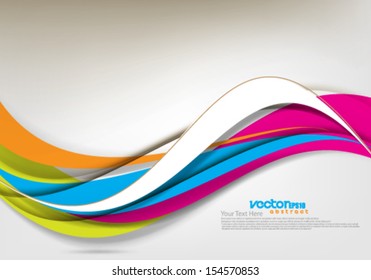 Vector Multicolor Wave Background Stock Vector (Royalty Free) 154570853 ...