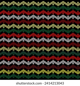 Vector Multi-Color Zig Zag Ethnic pattern, with colorful colors, Vector wallpaper, for textiles, carpets and others.