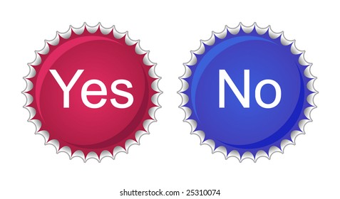 Vector multicolored bottle caps on white background