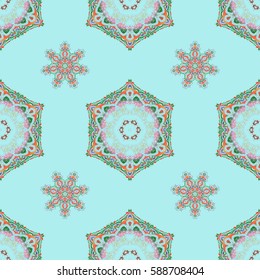 Vector Multicolored Elements for Greeting or Business Cards, Invitations and Frames on neutral Background. Retro Seamless Pattern. Vintage Multicolored Scrolls for Ornate Decor in Victorian Style.