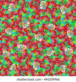 Vector multicolored floral pattern. Hand drawn floral texture, multicolor decorative flowers.