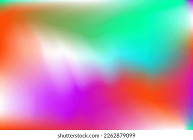 Vector multicolored gradient background. Neon Modern screen wallpaper vector design for app, social media, cards, fons, work. Soft gradients - blue, pink, magenta, violet, red, orange, aquamarine.