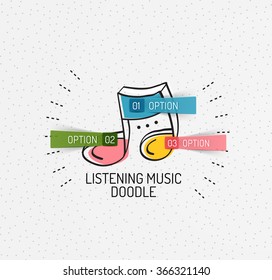Vector multicolored hand-drawn doodles, icon, stamp