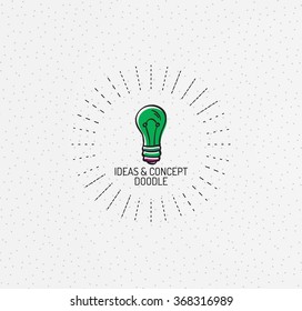 Vector multicolored hand-drawn doodles, icon, stamp