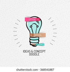 Vector multicolored hand-drawn doodles, icon, stamp
