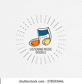 handgezeichnete Vektordoodles, Symbol, Stempel