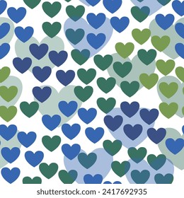 vector multicolored hearts seamless pattern. Valentine heart illustration.Textile pattern. 
