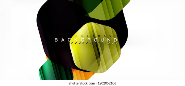 Vector multicolored hexagons geometric abstract background, modern illustration