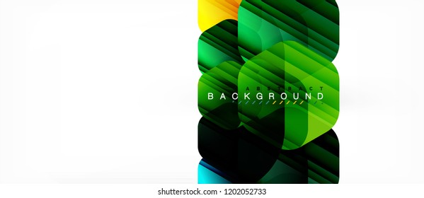 Vector multicolored hexagons geometric abstract background, modern illustration