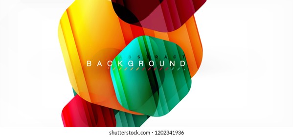 Vector multicolored hexagons geometric abstract background, modern illustration