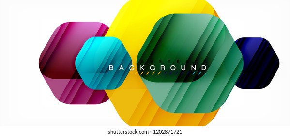 Vetor multicolor hexágonos geométrico abstrato fundo, ilustração moderna