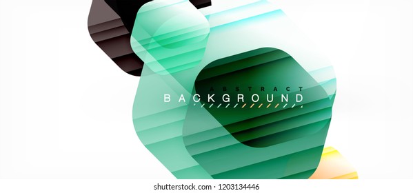 Vector multicolored hexagons geometric abstract background, modern illustration