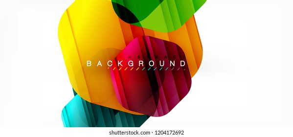 Antecedentes abstractos geométricos de hexagones multicolores vectoriales, ilustración moderna