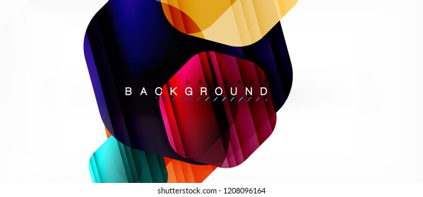 Vector multicolored hexagons geometric abstract background, modern illustration
