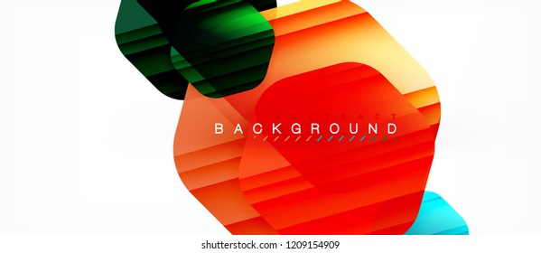 Antecedentes abstractos geométricos de hexagones multicolores vectoriales, ilustración moderna