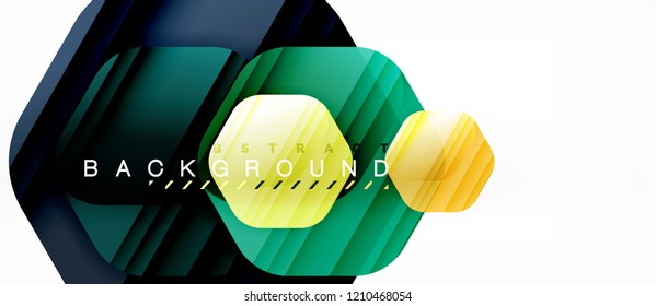 Antecedentes abstractos geométricos de hexagones multicolores vectoriales, ilustración moderna