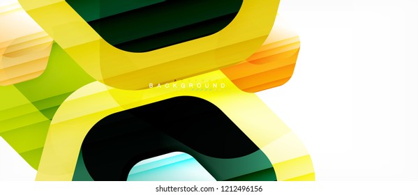 Vector multicolored hexagons geometric abstract background, modern illustration