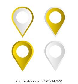 Vector multicolored map pin icon. Easy to edit and scalable to any size.