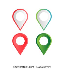 Vector multicolored map pin icon. Easy to edit and scalable to any size.