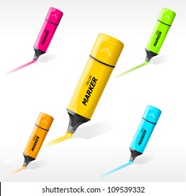 Vector multi-colored markers
