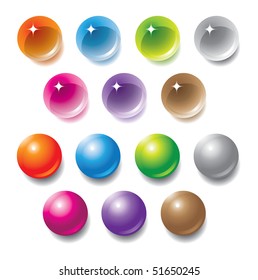 Vector multicolored orbs for design