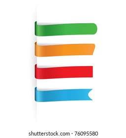 vector multicolored paper tags for any items