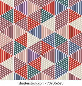 Vector multicolored pattern in Japanese style cobweb