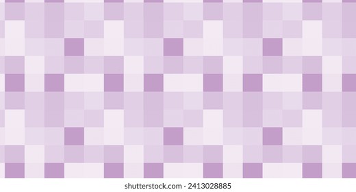 Vector multicolored seamless pattern rectangular background Geometric design in square style Pink violet colors Bed linen Wrapping paper pixel mosaic art backgrounds